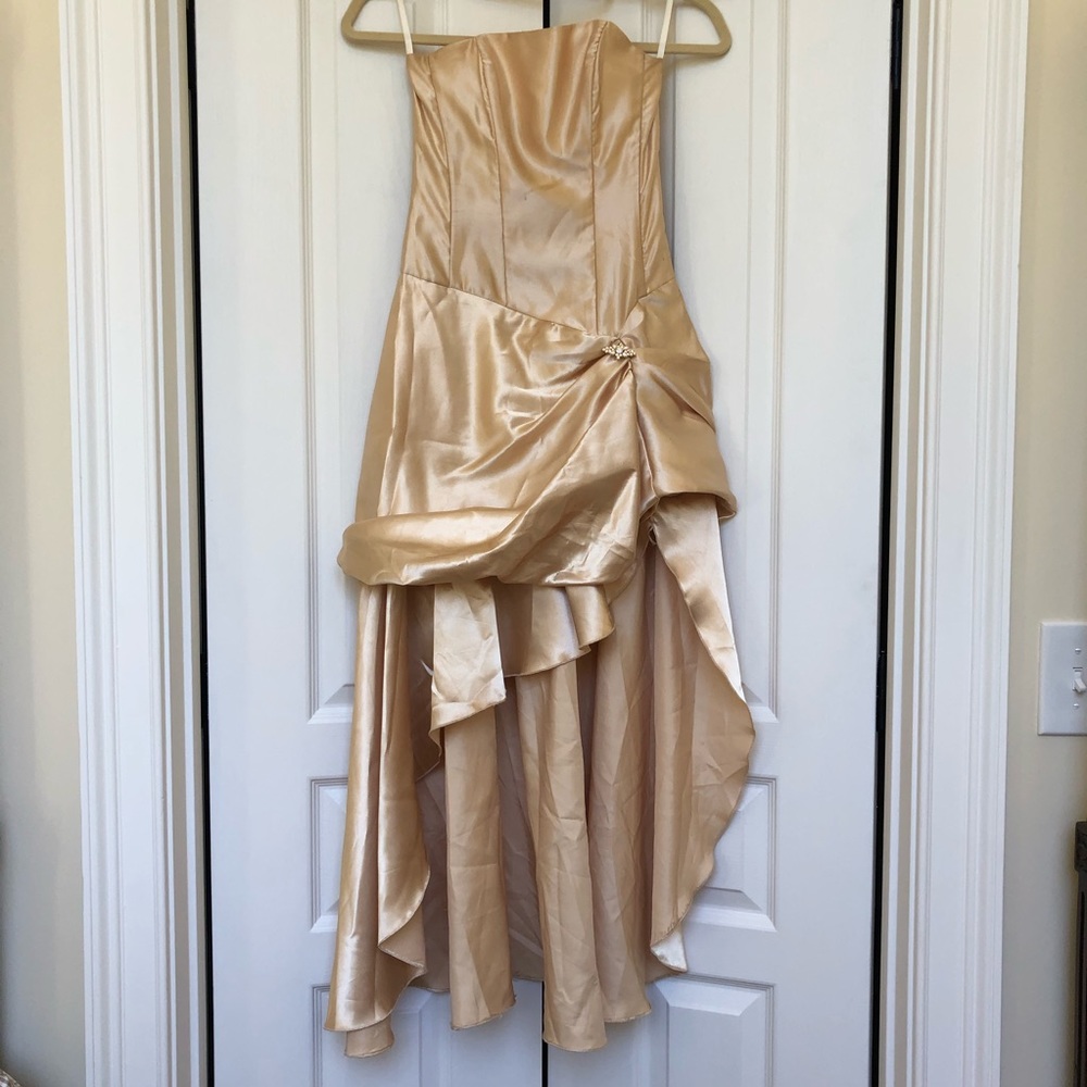 Vintage 1980s Yellow Prom Dress Size 1